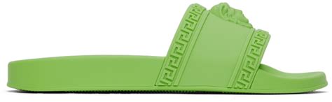 green versace slides|versace slides women sale.